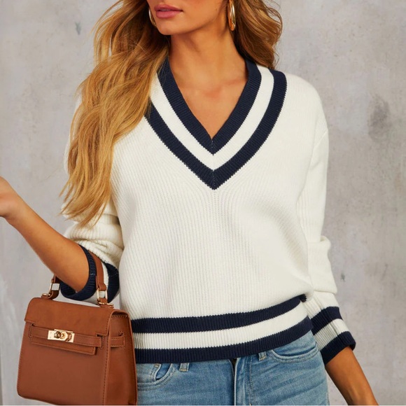 ✨Asher V Neck Pullover Sweater - Picture 9 of 9